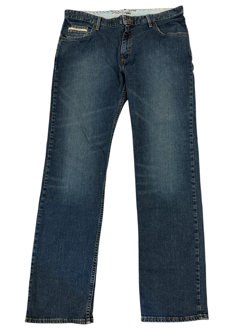 Vans Straight Leg Jeans 36x34 Fits 36x33.5 Blue Skate Relaxed Fit Medium Wash